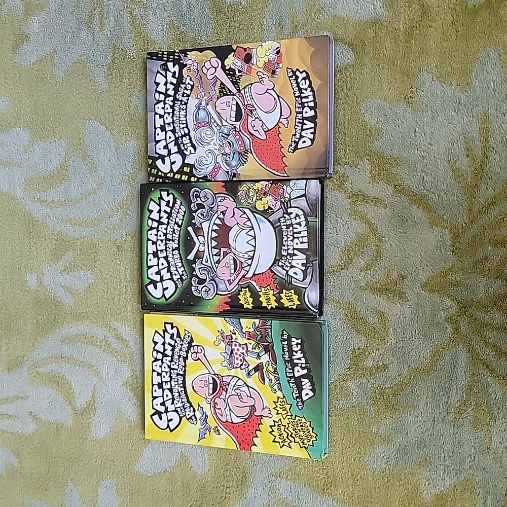 Captain Underpants graphic novels hardcover book 10 to 12